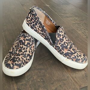 Steve Madden Leopard Animal Print slip on sneakers